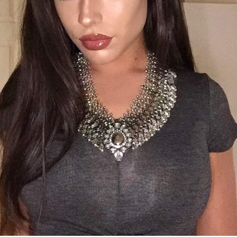 Silver Statement Necklace 22$